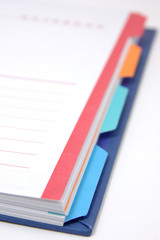 notebook with classify pages