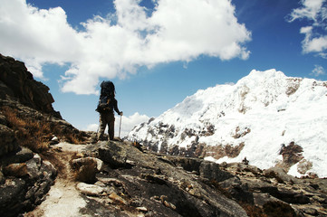 Fototapeta premium hiking in the cordilleras