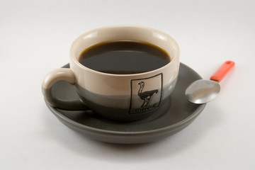 cup of hot strong coffee