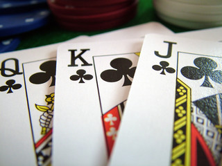 close up of playing cards