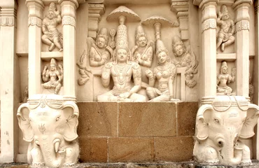 Deurstickers india, kanchipuram: kailashanatha temple © TMAX