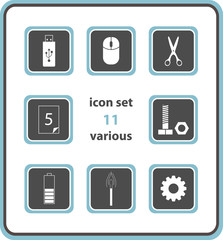 vector icon set 11: various