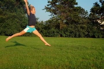 jumping with joy