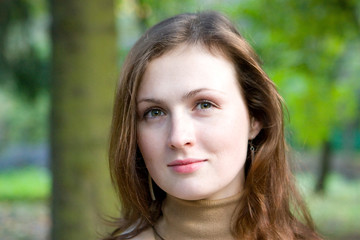 young woman in the autumn park