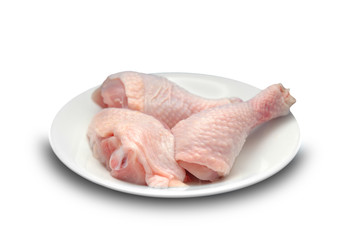 plate with uncooked pieces