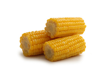 three corn cobs