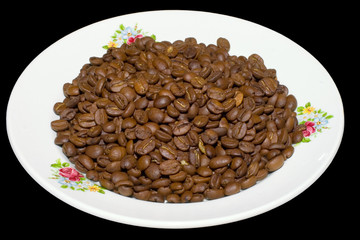 plate with coffee