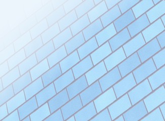 blue soft brick wall