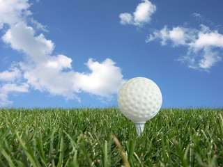 golf ball on a tee