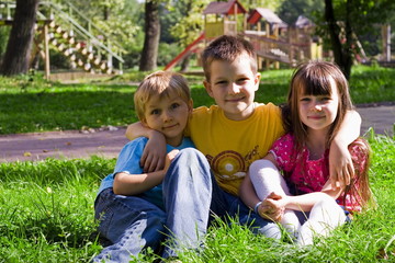 Fototapeta premium children in park