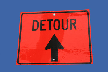 detour straight on sign