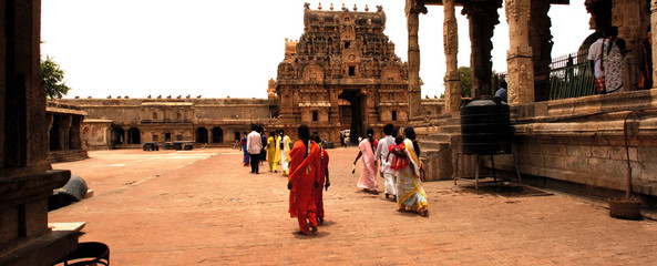 inde, inde du sud, tanjore : temple brihadishvara