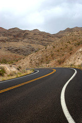 winding desert highway