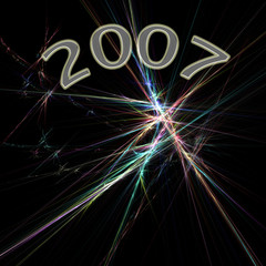 2007 fractal background - fireworks fractal