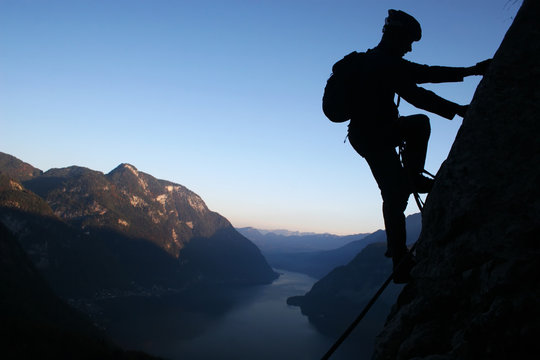 climbers silhouette
