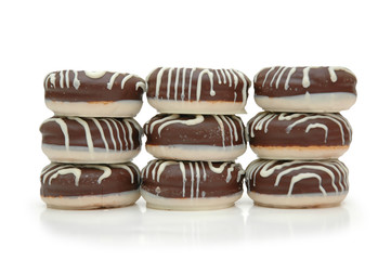 chocolate cookies isolated on white