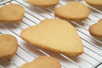 home baked cookies on a baking grill