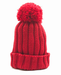 red woollen cap