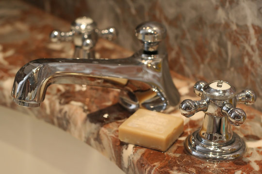 faucet with soap