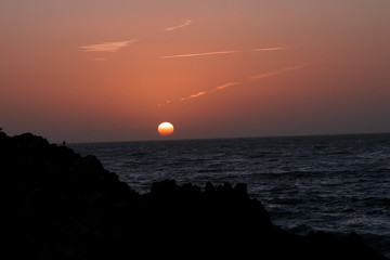 sunset in monterey