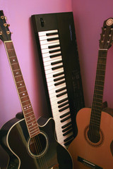 guitars and synthesizer keyboard