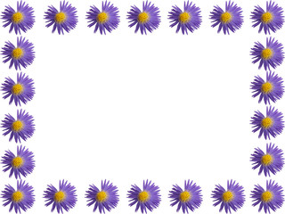 violet floral frame for background
