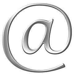 Fototapeta premium sign of the mail, silver bevel symbol