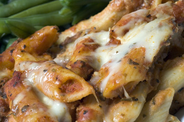 baked ziti and green beans