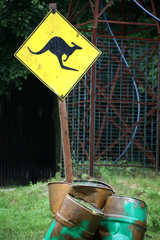 k&auml;nguru-warnschild