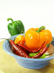 peppers in a bowl