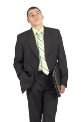 businessman with notebook - waiting