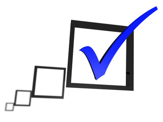 blue tick in a check box list