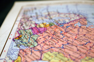 old ussr atlas map page