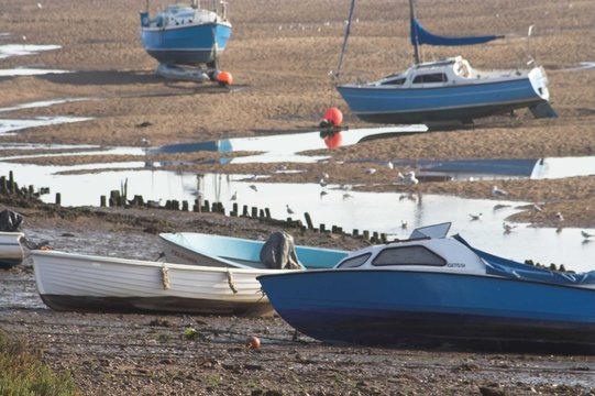 Boats At Low Tide