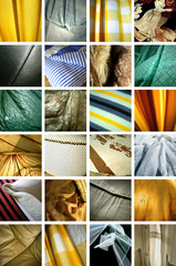 tissus, cuir et toile