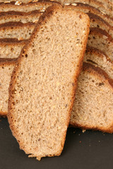 a slice of whole grain crusty bread
