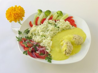 dietetic dinner dish