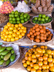 fruit at market stall