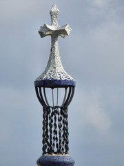 ceramic decorated white cross