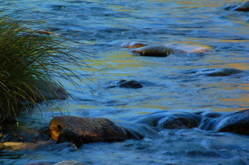 swift river new hampshire at dusk