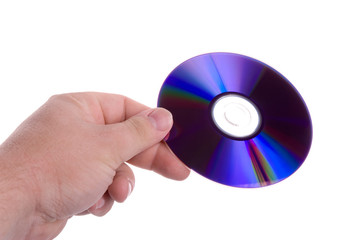 dvd disc in hand