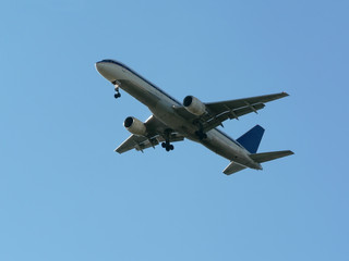 Fototapeta na wymiar jet plane in flight - take off