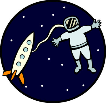 astronaut in the outer space