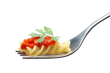 pasta and tomato sauce