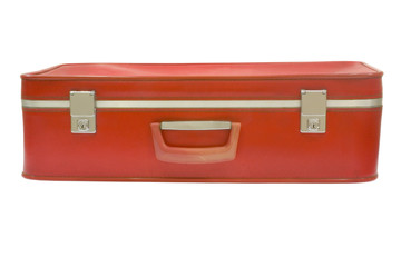 old red suitcase