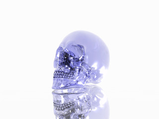 glass skull.