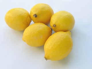 lemons on a blue