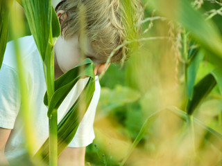 child in the garden
