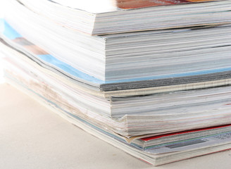 stack of magazines