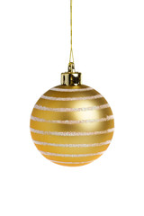 golden christmas ball
